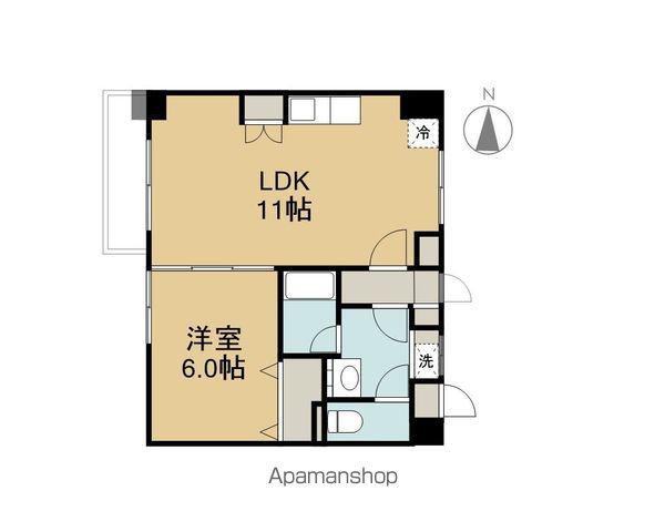 メゾンドール大町(1LDK/5階)の間取り写真