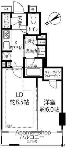 ザ・レジデンス金沢(1LDK/9階)の間取り写真