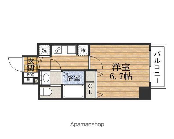 ESRISE東本町(1K/11階)の間取り写真