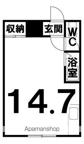 ピュアハウス(ワンルーム/2階)の間取り写真
