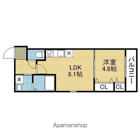 フジパレス鴫野東イースト(1LDK/1階)の間取り写真
