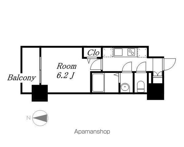 プレサンスNAGOYAシティオ(1K/12階)の間取り写真