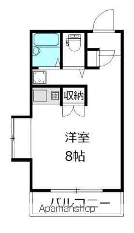 ペンパルU(ワンルーム/4階)の間取り写真