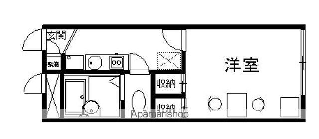 レオパレス出町(1K/2階)の間取り写真