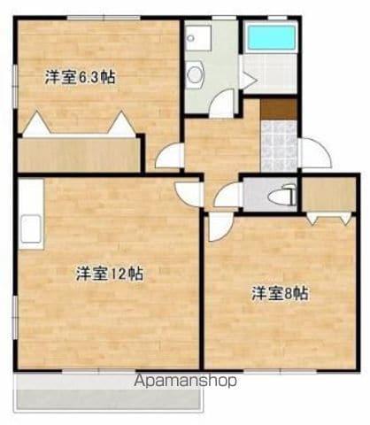ボノスA(2LDK/2階)の間取り写真