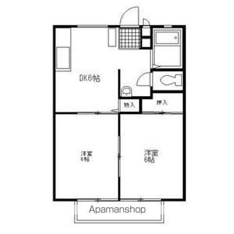 ハイツベストⅠ(2DK/1階)の間取り写真