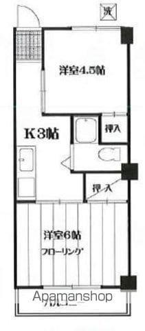 金健ビル(2K/3階)の間取り写真