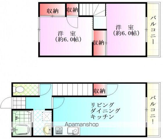 セジュール山田(2LDK)の間取り写真