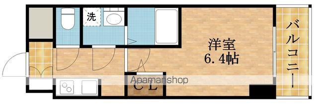 S-RESIDENCE福島玉川TRES(1K/13階)の間取り写真