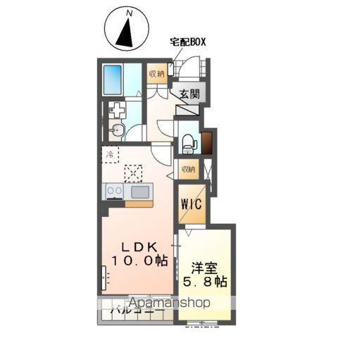 コンフィ(1LDK/1階)の間取り写真