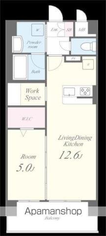 フェリスシエロ堺(1LDK/9階)の間取り写真