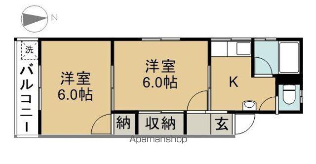 昭和荘(2K/3階)の間取り写真