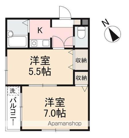 PERSONS GEAR林町(2K/2階)の間取り写真