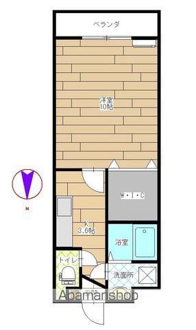 ミートヴォーヌング南アルプス(1K/1階)の間取り写真