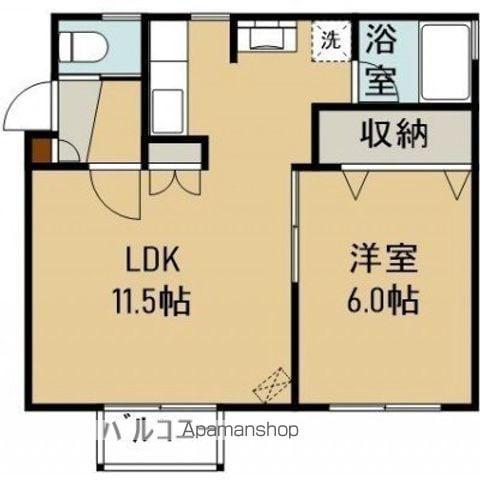 リトルパレット(1LDK/1階)の間取り写真