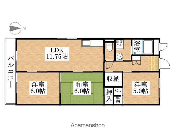 ジュニオ(3LDK/4階)の間取り写真