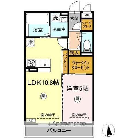 ノアールブラン泉中央(1LDK/3階)の間取り写真