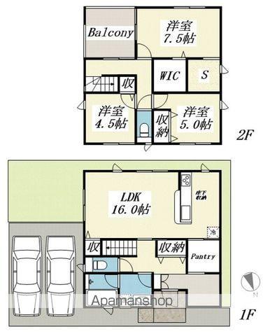 東武鉄道野田線 川間駅 徒歩7分 2階建 築1年(3LDK)の間取り写真