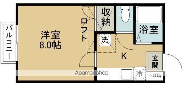 シーサイドⅡ(1K/2階)の間取り写真