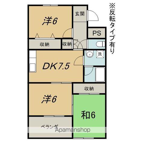 SIMマンション(3DK/2階)の間取り写真