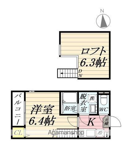 NOALETTA (1K/2階)の間取り写真