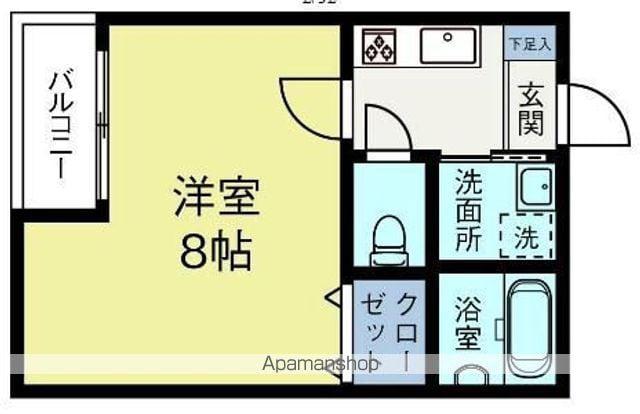 クレフラスト横手ⅡA(1K/1階)の間取り写真