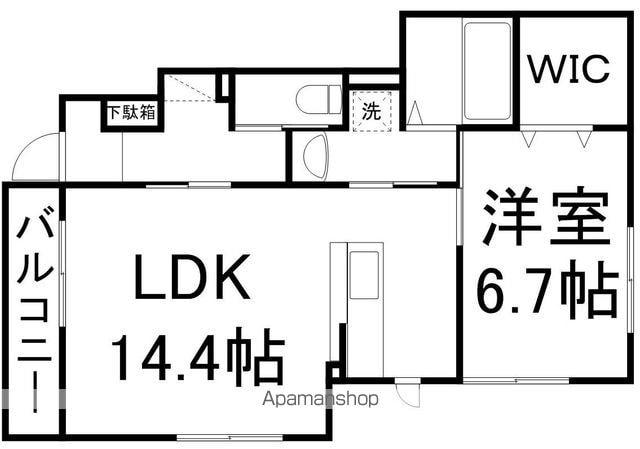 メゾン・ド・シュシュ(1LDK/1階)の間取り写真