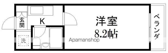 ヒューマスタ39(1K/1階)の間取り写真