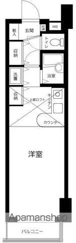 ゾンネンハイム武蔵関(ワンルーム/5階)の間取り写真