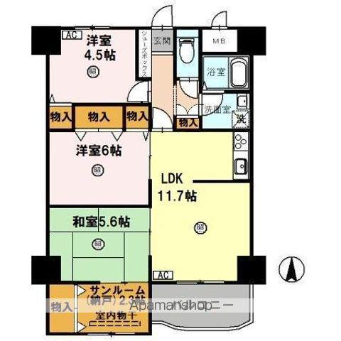 アウスピオーリ(3LDK/5階)の間取り写真