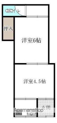 大倉町文化(2K/2階)の間取り写真