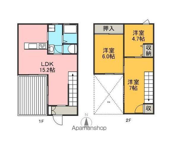 高山本線 古井駅 徒歩22分 2階建 築17年(3LDK)の間取り写真
