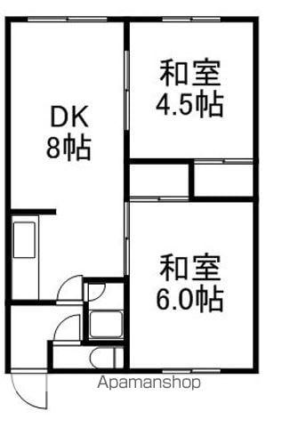新井野マンション(2DK/2階)の間取り写真