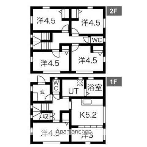 名鉄犬山線 徳重・名古屋芸大駅 徒歩43分 2階建 築9年(6K)の間取り写真