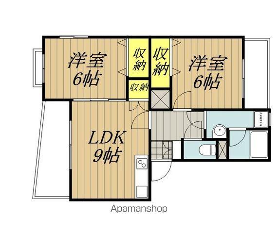 ガーデン・ハイム樗3番館(2DK/2階)の間取り写真