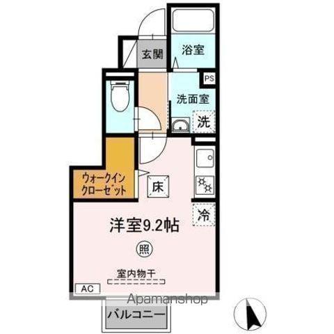 サンモール(ワンルーム/1階)の間取り写真