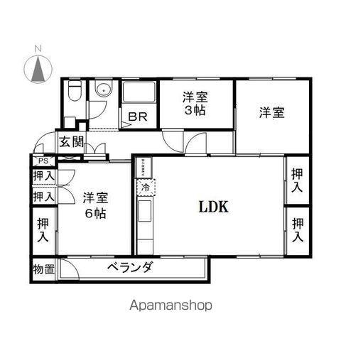 JK-2 伊勢宮(3LDK/1階)の間取り写真