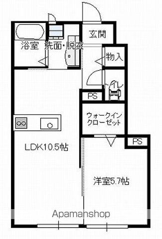 メゾン・クローバー3(1LDK/1階)の間取り写真