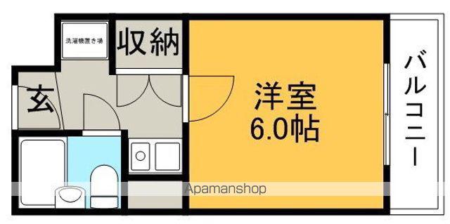 ローランハウス姫室(1K/3階)の間取り写真