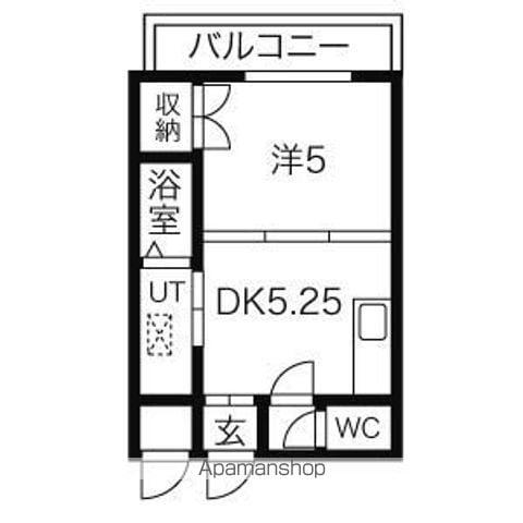 アローム南郷(1DK/3階)の間取り写真