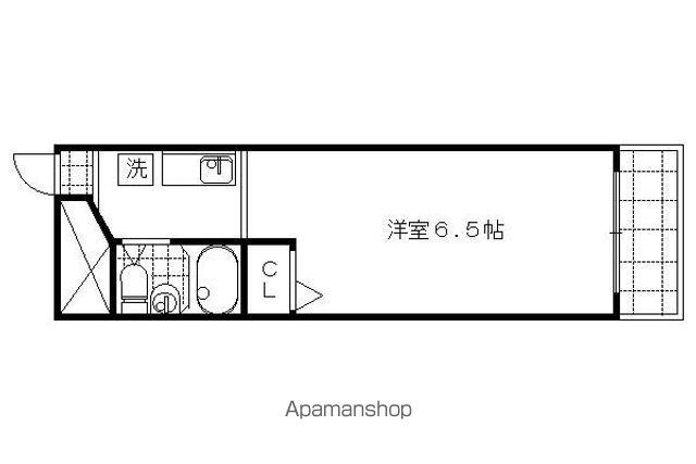 グランディール舟田(1K/4階)の間取り写真