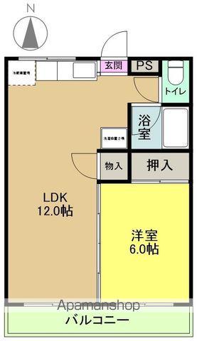 ラビットハウススプリング(1LDK/2階)の間取り写真