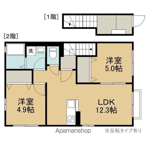 アドラブール2(2LDK/2階)の間取り写真