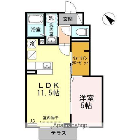 メゾン・エトワール(1LDK/1階)の間取り写真