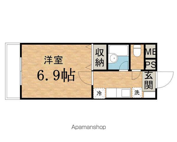 ロシエール(1K/1階)の間取り写真