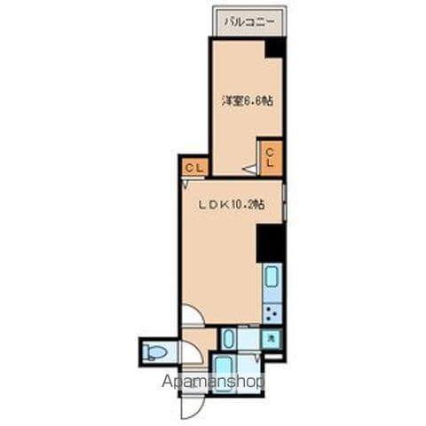 ゼクスSHIROKANE(1LDK/3階)の間取り写真