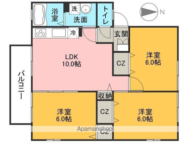 ルピナス(3LDK/2階)の間取り写真