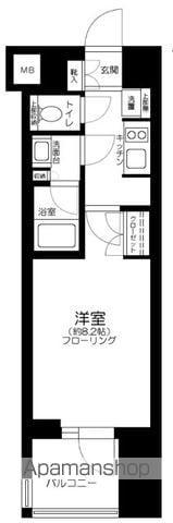 ライオンズ東京菊川ミレス(1K/2階)の間取り写真