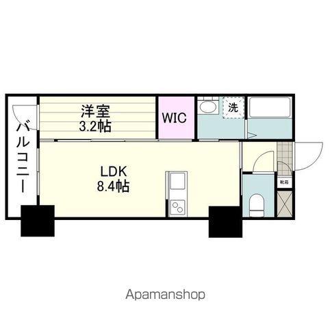 チェリーズいづろ(1LDK/9階)の間取り写真