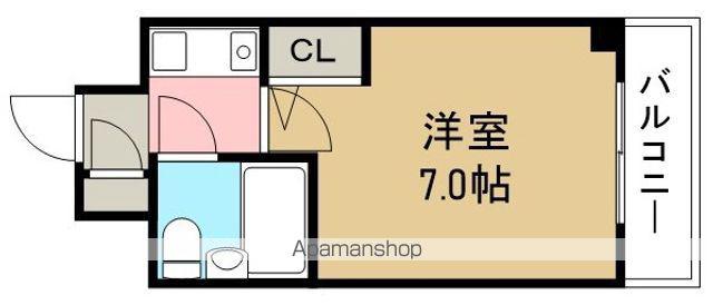 プレステージ岩本(1K/1階)の間取り写真